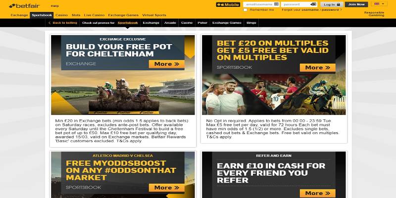 Betfair akcijos ir nuolaidos