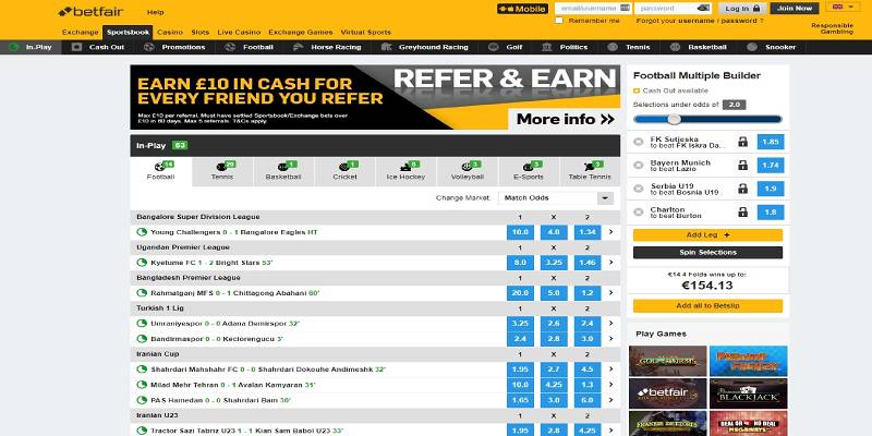 Betfair live lazybos