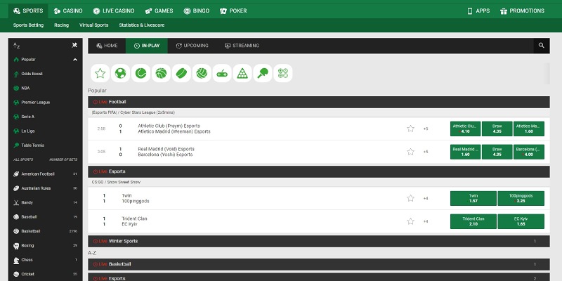 Unibet live lazybos